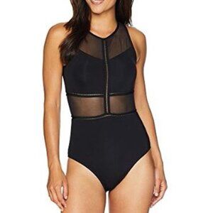 NWT JETS Jessika Allen 1 piece swimsuit D/DD Mesh Illusion Sz 6